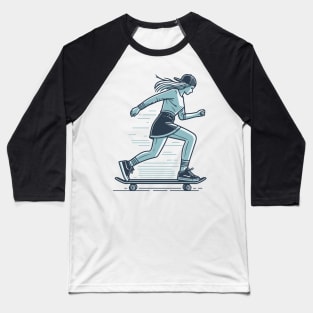 Skater Girl Baseball T-Shirt